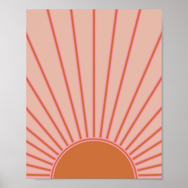 Póster Sunrise Terracotta Earth Tones Sunshine (Frente)