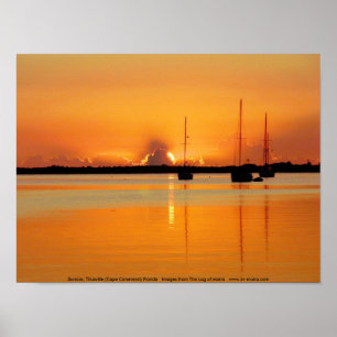 Póster Sunrise, Titusville (Cabo Canaveral) Florida