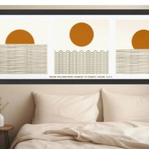 Póster Sunrise to Sunset alaba el Boho Scripting Wall Art