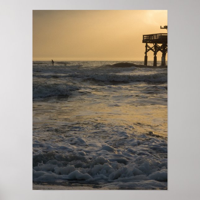 Póster Sunrise y Paddleboarding (Frente)