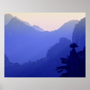 Póster Sunrise, Yellow Mountain, Huangshan, China