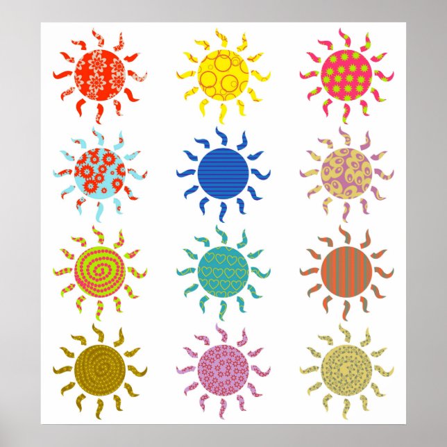 Póster Suns con patrones (Frente)