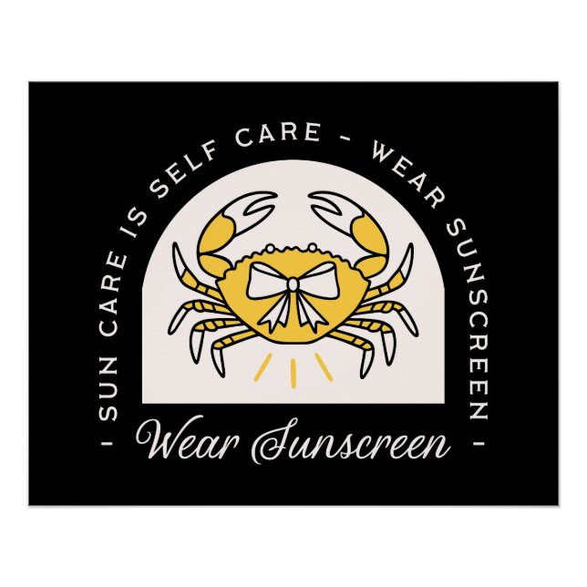 Póster Sunscreen spf skin cancer prevention awareness (Anverso)