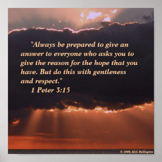 Póster Sunset — 1 Peter 3:15