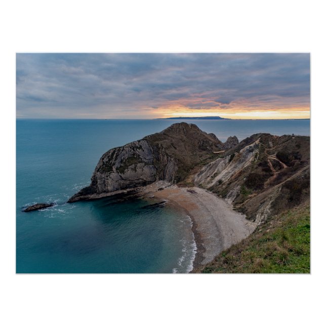 Póster Sunset at Jurrasic Coast, England, UK (Anverso)