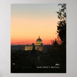 Póster Sunset - Basílica de San Pedro