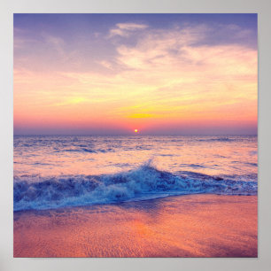 Póster Sunset beach samoa
