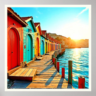 Póster Sunset Bliss: Hues costeros