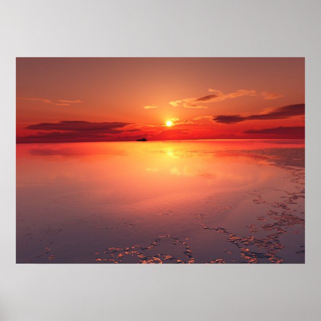 Póster sunset: burning ice (Frente)