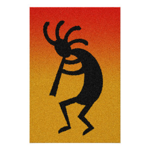 Póster Sunset Dancing Kokopelli del desierto del Suroeste