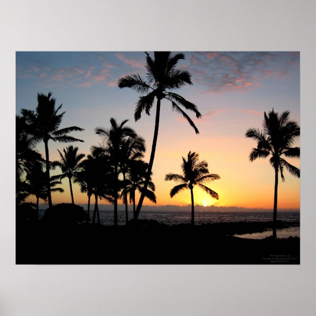 Póster Sunset de Hawái (Frente)