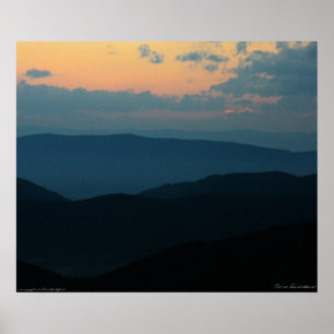 Póster Sunset de la Montaña de los Apalacios