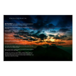 Póster Sunset de la Montaña DESIDERATA