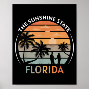 Póster Sunset de la playa de Verano de Florida