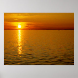 Póster Sunset de las Islas Suecas.