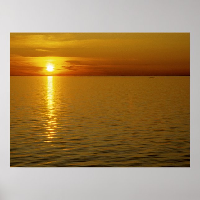 Póster Sunset de las Islas Suecas. (Frente)