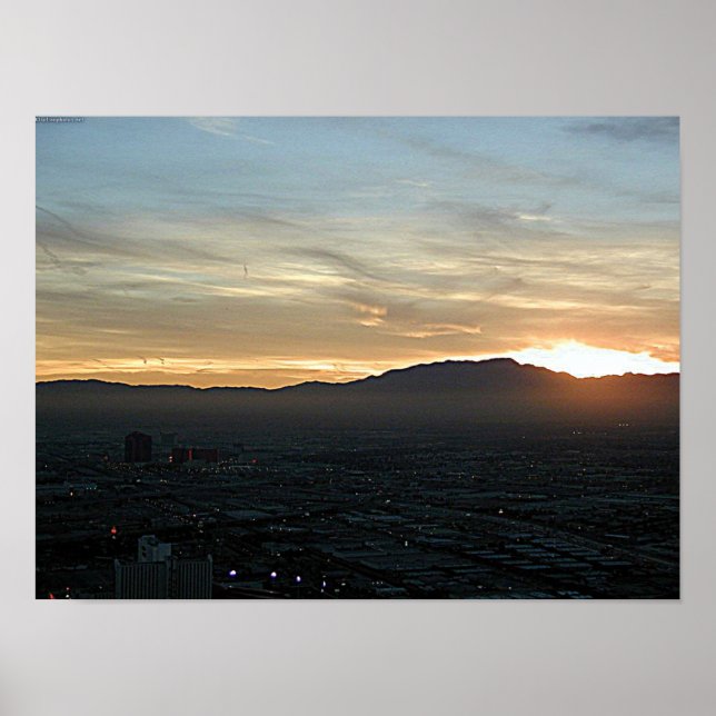 Póster Sunset de Las Vegas (Frente)