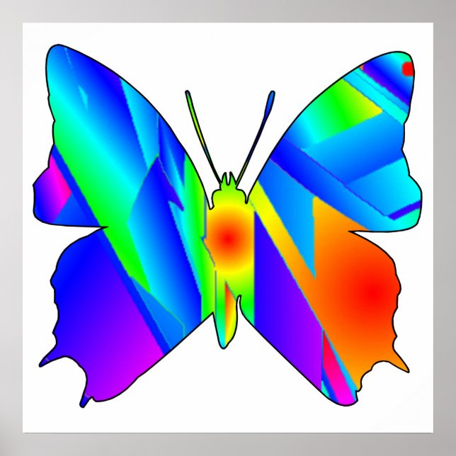 Póster Sunset de mariposa (Frente)
