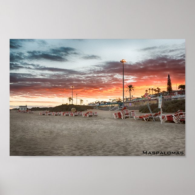 Póster Sunset de Maspalomas (Frente)
