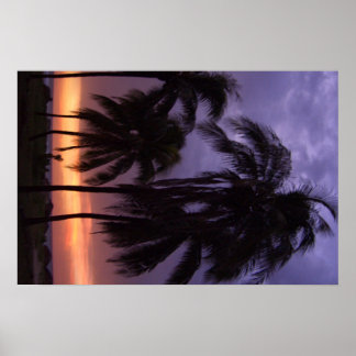 Póster Sunset de playa tropical