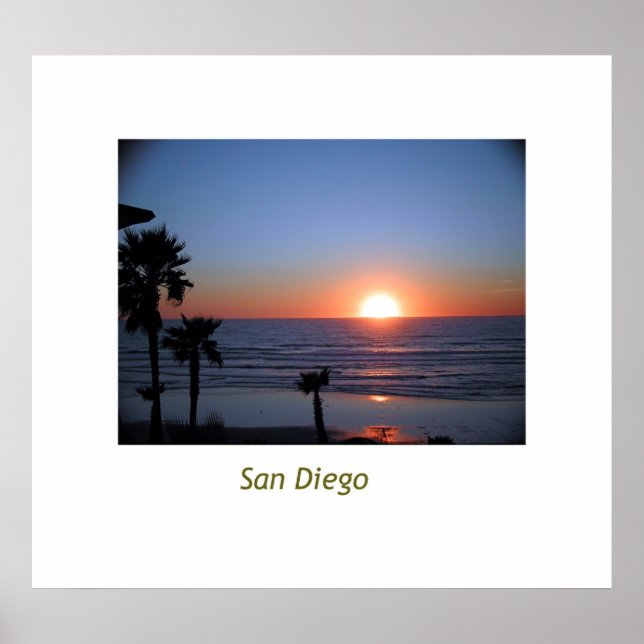 Póster Sunset de San Diego (Frente)