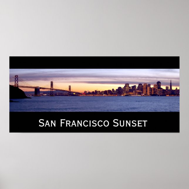 Póster Sunset de San Francisco (Frente)