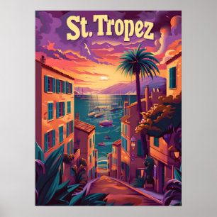 Póster Sunset de St. Tropez