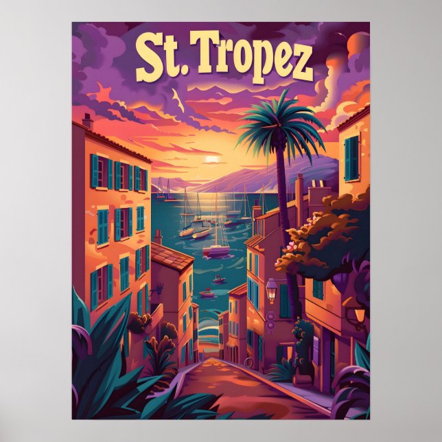 Póster Sunset de St. Tropez (Frente)