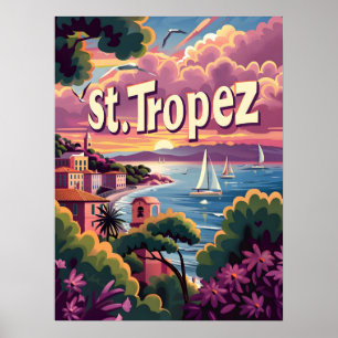 Póster Sunset de St. Tropez