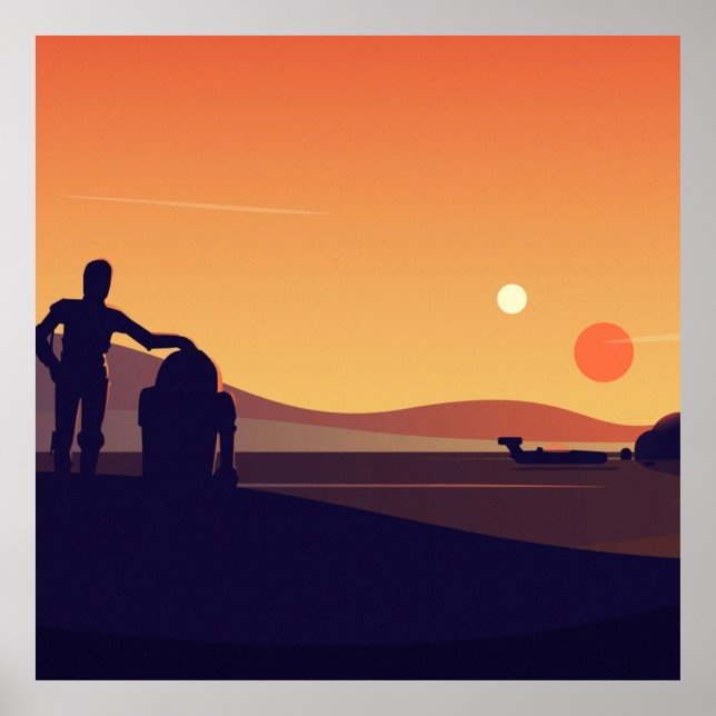 Póster Sunset de Tatooine (Frente)