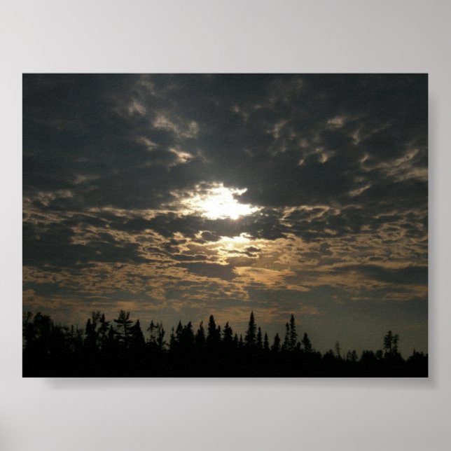 Póster Sunset de vidrio templado (Frente)