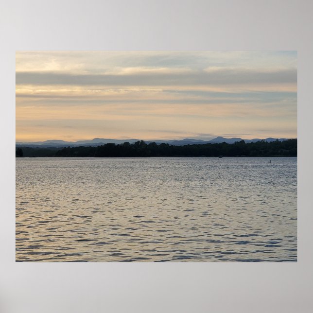 Póster Sunset del lago Keowee de Carolina del Sur (Frente)