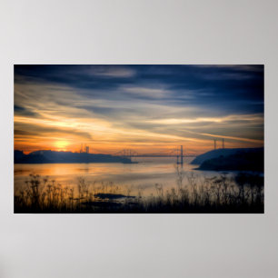 Póster Sunset del puente Carquinez