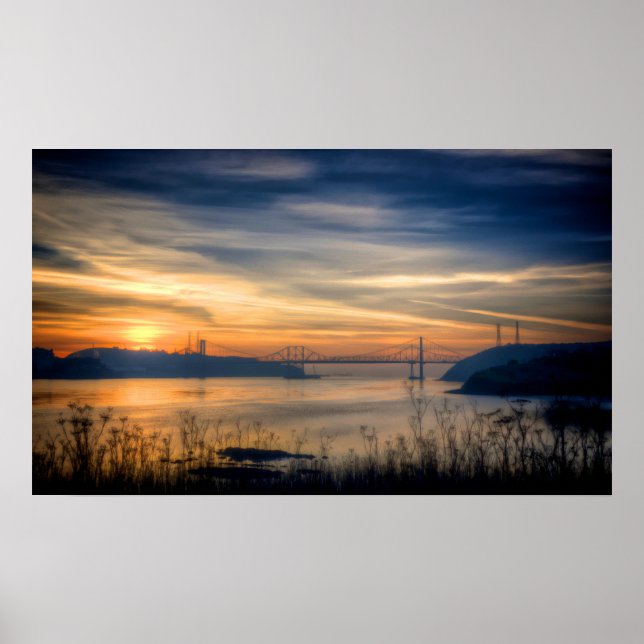 Póster Sunset del puente Carquinez (Frente)