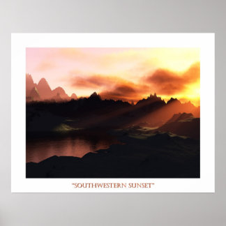 Póster Sunset del Suroeste