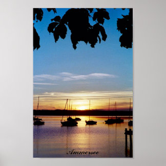 Póster Sunset en Ammersee