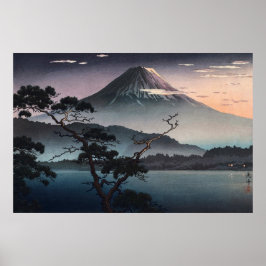 Póster Sunset en el lago Saiko por Tsuchiya Koitsu