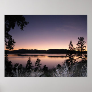 Póster Sunset en el lago Tahoe