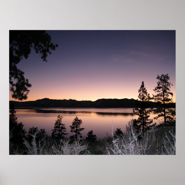 Póster Sunset en el lago Tahoe (Frente)