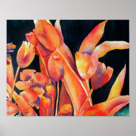 Póster Sunset Flowers Poster