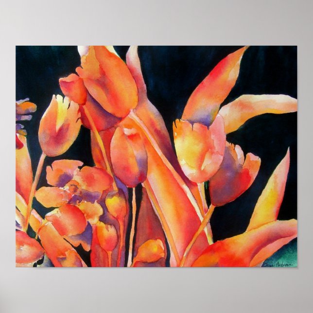 Póster Sunset Flowers Poster (Frente)