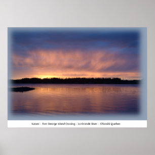 Póster Sunset - Fort George Island Crossing