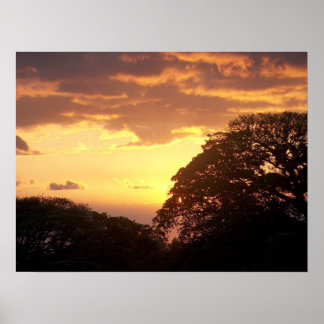 Póster Sunset II de Costa Rica