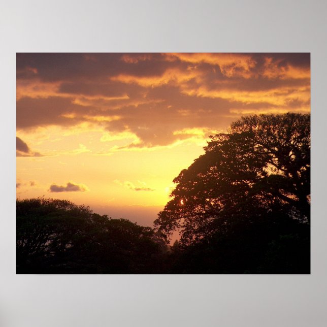Póster Sunset II de Costa Rica (Frente)