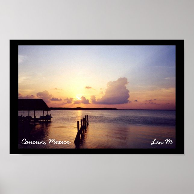 Póster Sunset in Cancun Poster (Frente)