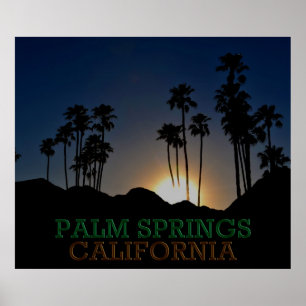 Póster Sunset in Palm Springs, California Poster