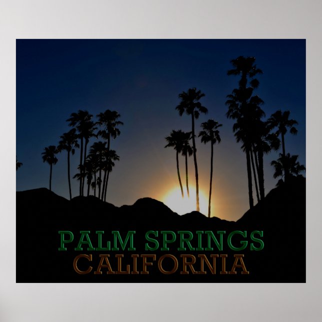 Póster Sunset in Palm Springs, California Poster (Frente)