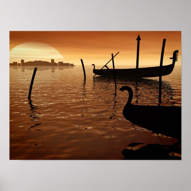 Póster Sunset In Venice (Frente)