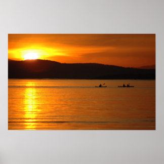 Póster Sunset Kayak Poster