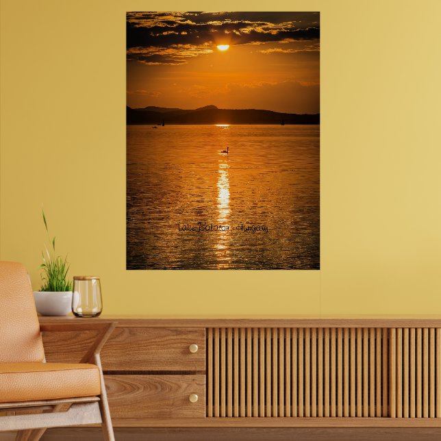 Póster Sunset, Lago Balaton, Hungría (Salón 2)